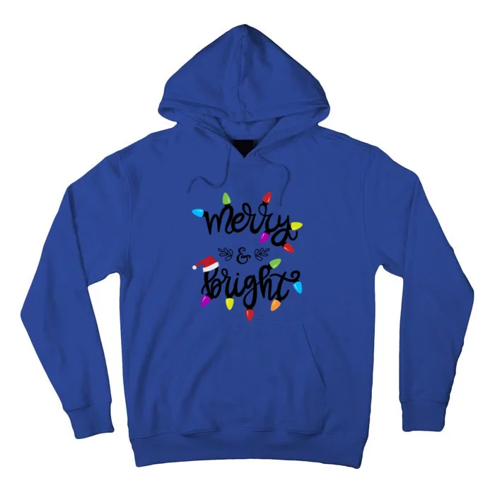 Funny Merry And Bright Christmas Lights Gift Tall Hoodie