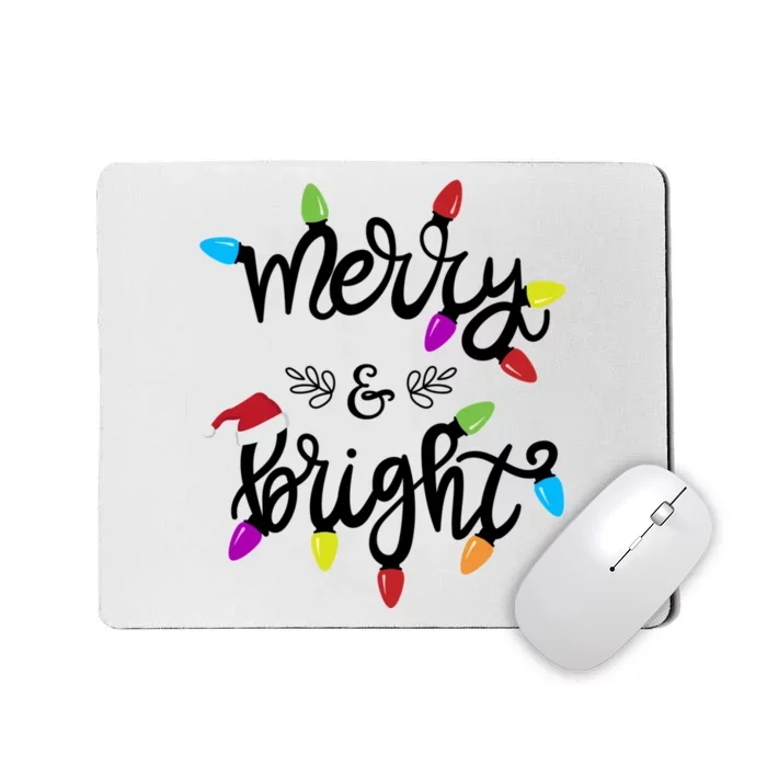 Funny Merry And Bright Christmas Lights Gift Mousepad