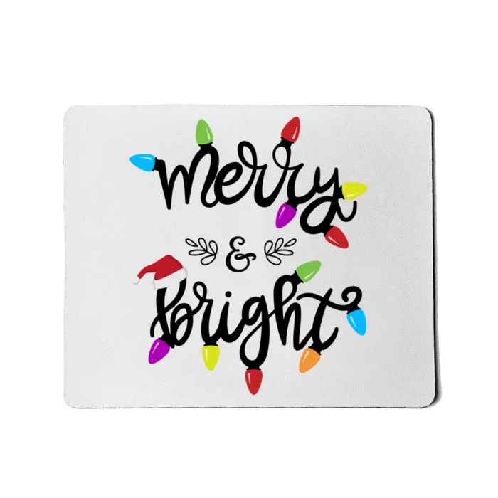 Funny Merry And Bright Christmas Lights Gift Mousepad