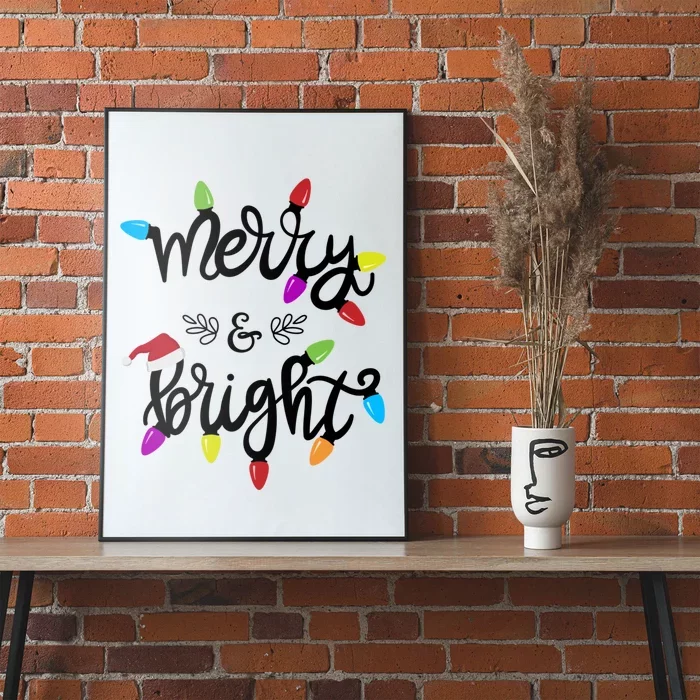 Funny Merry And Bright Christmas Lights Gift Poster