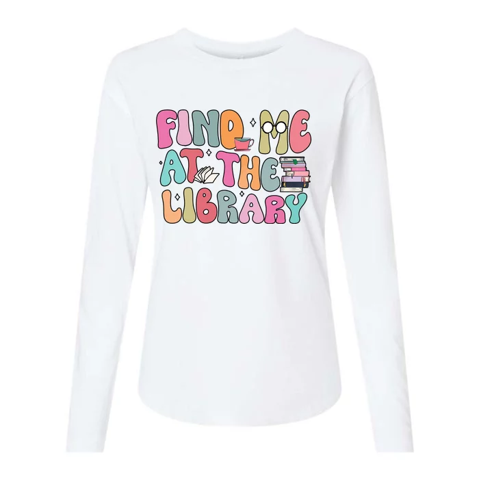 Find Me At The Library Womens Cotton Relaxed Long Sleeve T-Shirt