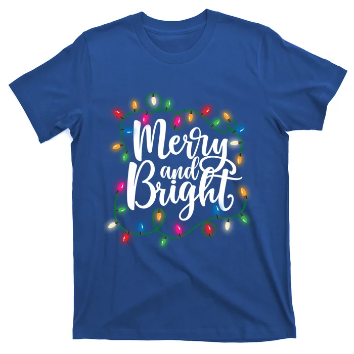 Funny Merry And Bright Christmas Lights Xmas Holiday Gift T-Shirt