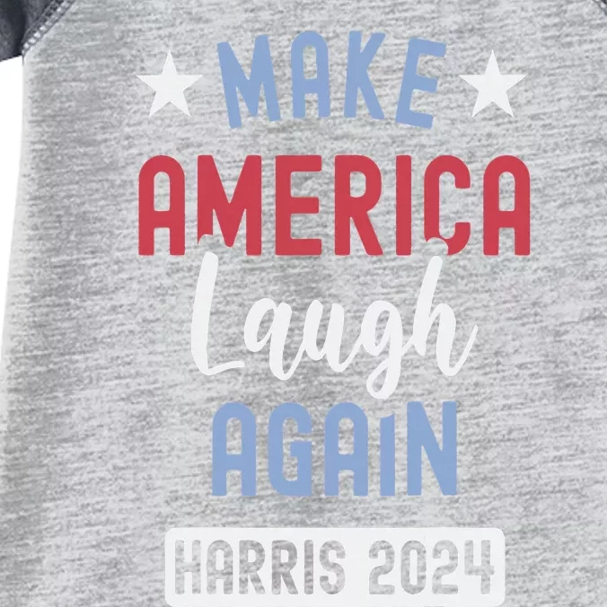 Funny Make America Laugh Again President 2024 Infant Baby Jersey Bodysuit