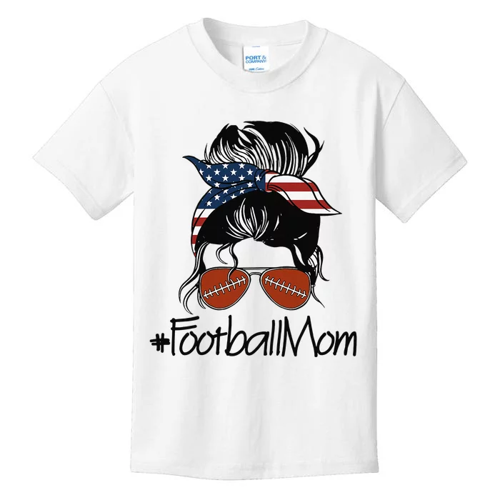 Football Mama American Football Mom Kids T-Shirt