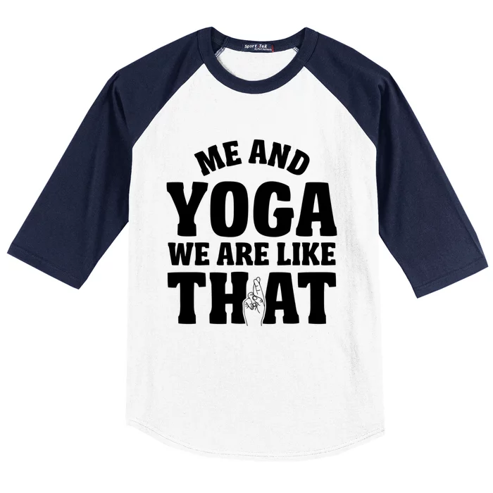 Funny Me And Yoga Great Gift Meditation Namaste Design Great Gift Baseball Sleeve Shirt