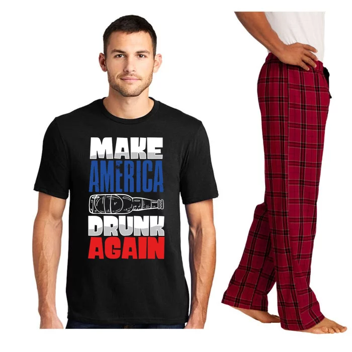 Funny Make America Drunk Again 4th Of July Ing Outfit Gift Pajama Set