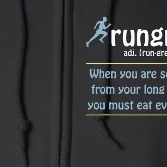 Funny Marathon Art Marathon Finisher 26.2 Running Full Zip Hoodie