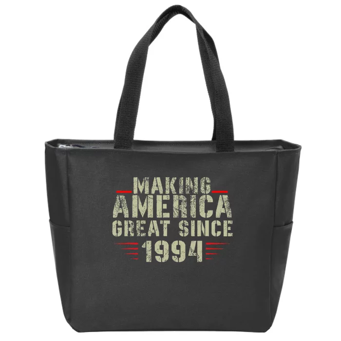 Funny Making America Great Since 1994 Design 28th Birthday Zip Tote Bag