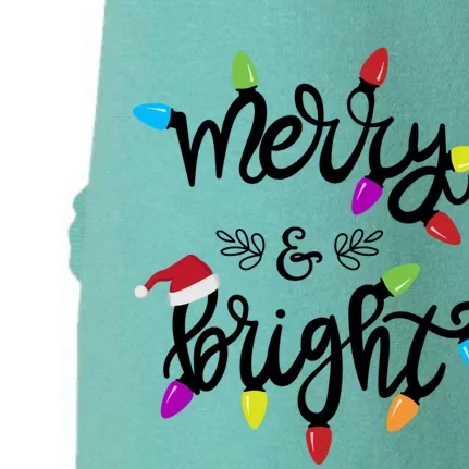 Funny Merry And Bright Christmas Lights Gift Doggie 3-End Fleece Hoodie