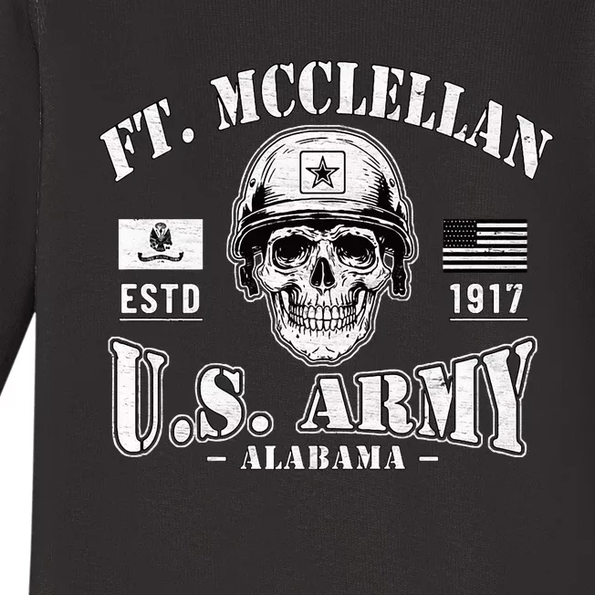 Fort Mcclellan Alabama Al  Ft Mcclellan Military Base Gifts Baby Long Sleeve Bodysuit