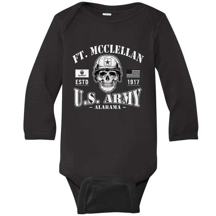 Fort Mcclellan Alabama Al  Ft Mcclellan Military Base Gifts Baby Long Sleeve Bodysuit