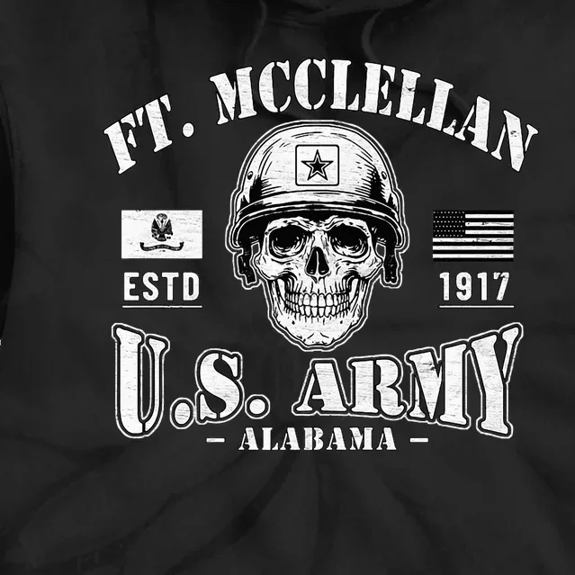 Fort Mcclellan Alabama Al  Ft Mcclellan Military Base Gifts Tie Dye Hoodie