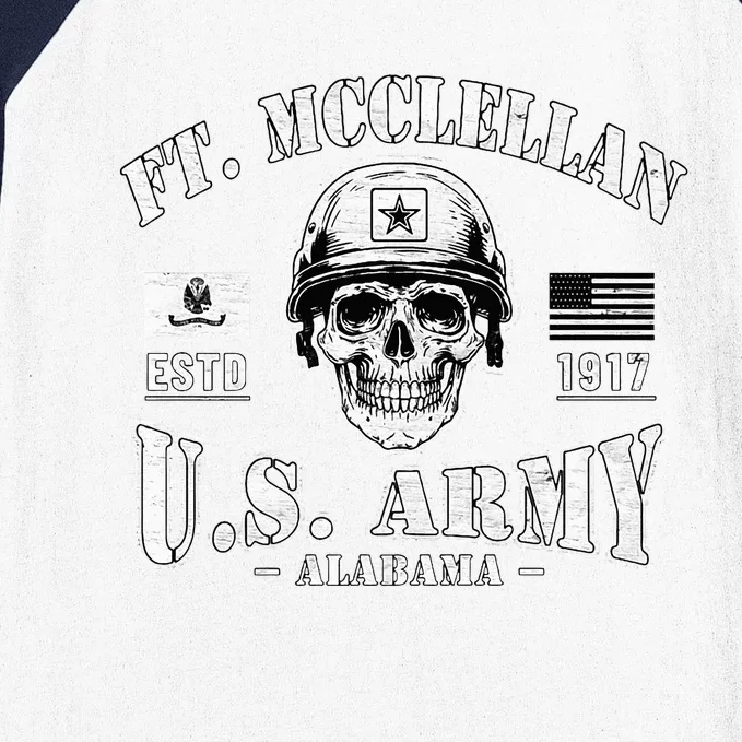 Fort Mcclellan Alabama Al  Ft Mcclellan Military Base Gifts Baseball Sleeve Shirt