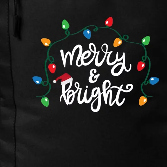 Funny Merry And Bright Christmas Lights Gift Daily Commute Backpack