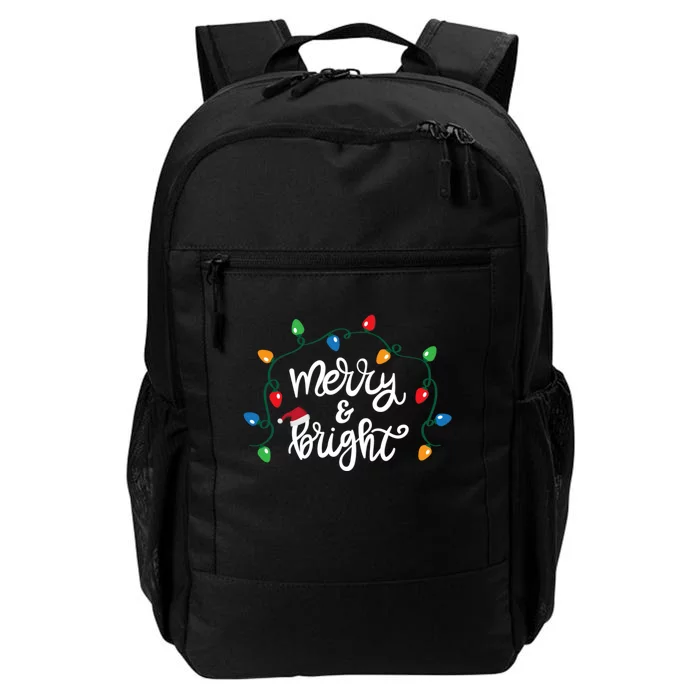 Funny Merry And Bright Christmas Lights Gift Daily Commute Backpack