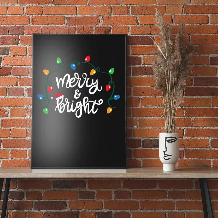 Funny Merry And Bright Christmas Lights Gift Poster