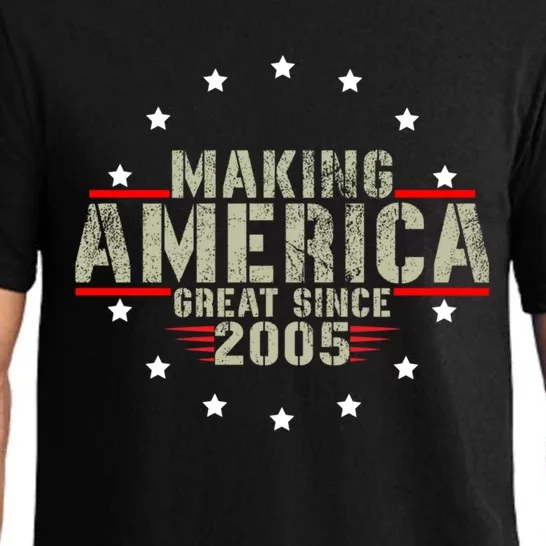 Funny Making America Great Since 2005 Design 17th Birthday Gift Pajama Set