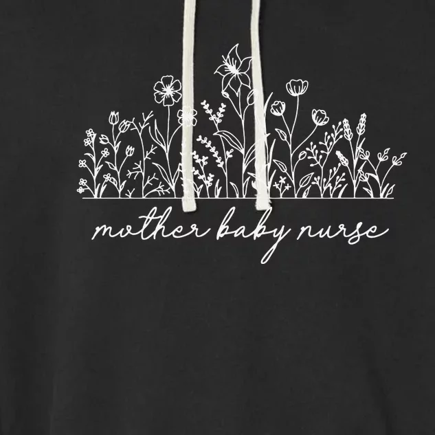 Floral Mother Baby Nurse Garment-Dyed Fleece Hoodie