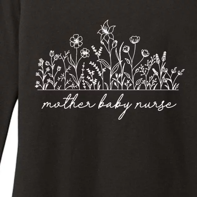 Floral Mother Baby Nurse Womens CVC Long Sleeve Shirt