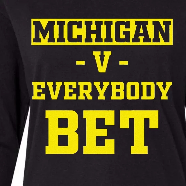 Funny Michigan Bet Gift Dad Womens Cotton Relaxed Long Sleeve T-Shirt