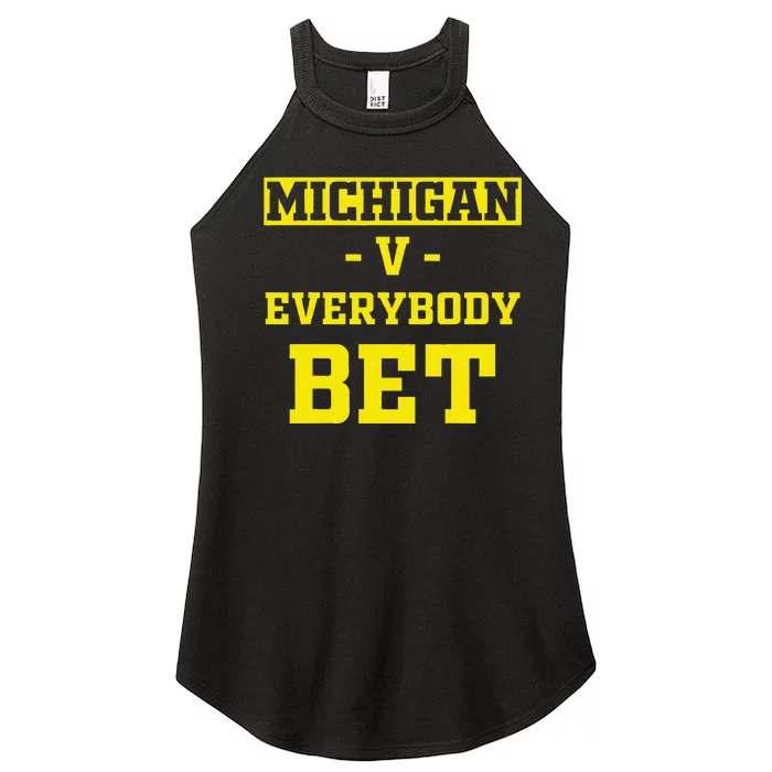 Funny Michigan Bet Gift Dad Women’s Perfect Tri Rocker Tank