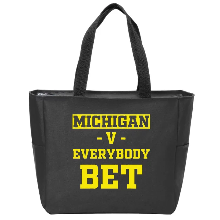 Funny Michigan Bet Gift Dad Zip Tote Bag