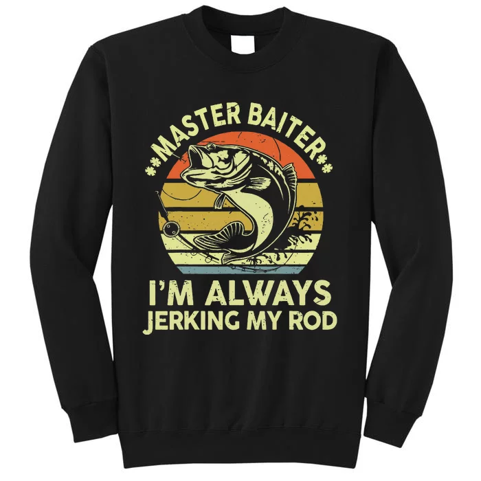 Fishing Master Baiter Funny Bass Dad Sweatshirt