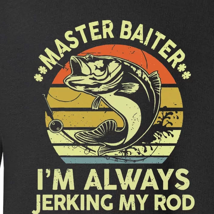 Fishing Master Baiter Funny Bass Dad Toddler Sweatshirt