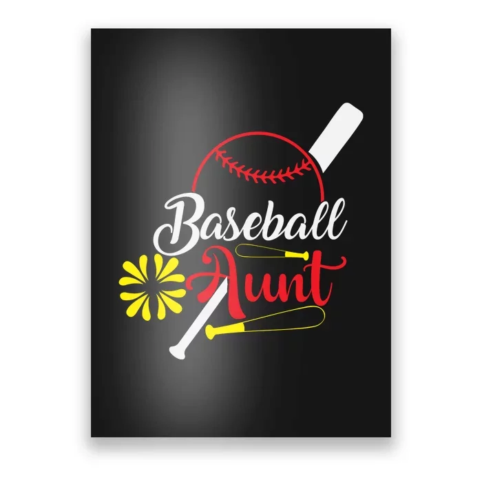 Family Matching Baseball Aunt Gift For Baseball Family Poster