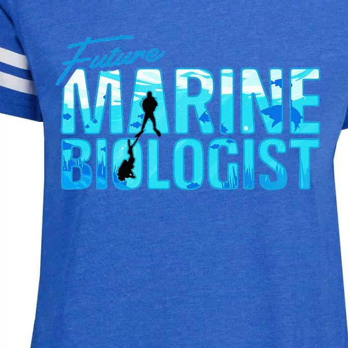 Future Marine Biologist Ocean Student Biology Gift Enza Ladies Jersey Football T-Shirt