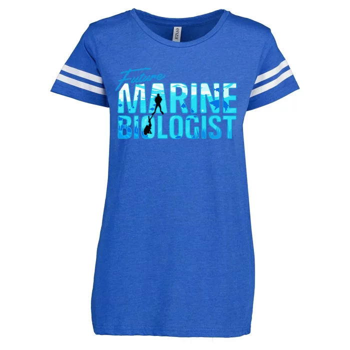 Future Marine Biologist Ocean Student Biology Gift Enza Ladies Jersey Football T-Shirt