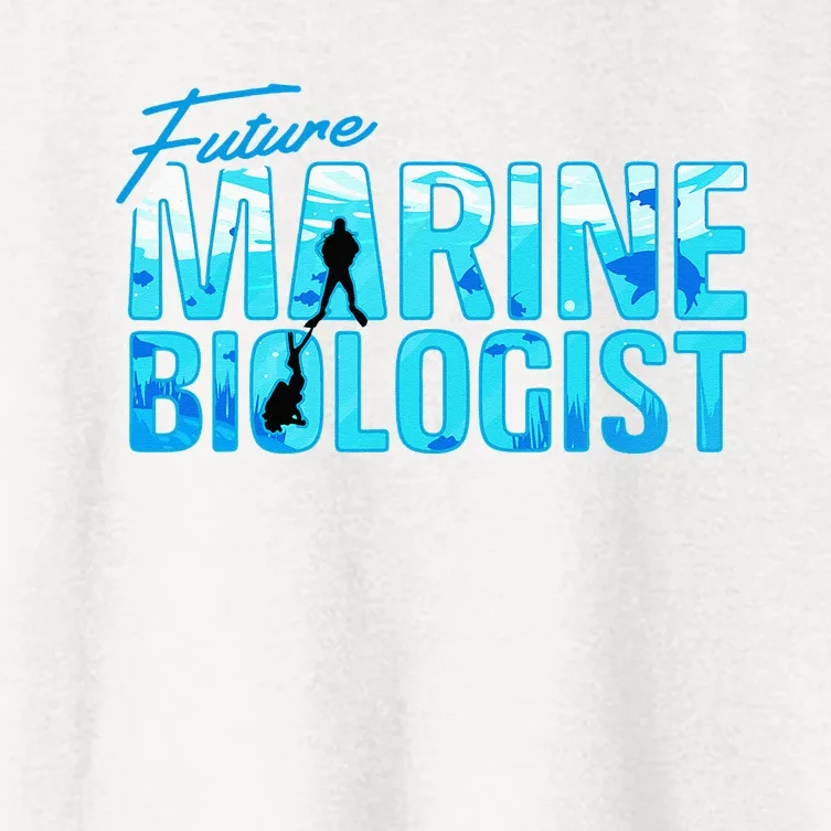 Future Marine Biologist Ocean Student Biology Gift Women's Crop Top Tee