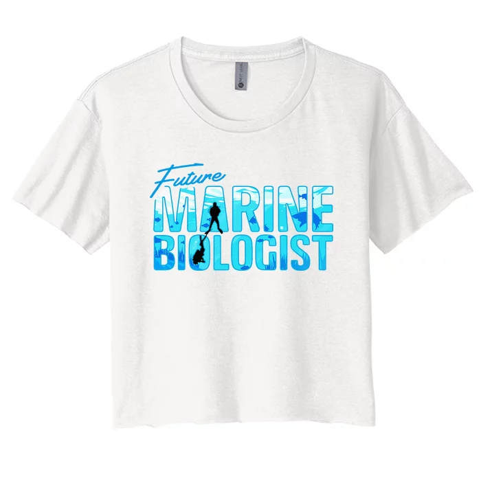 Future Marine Biologist Ocean Student Biology Gift Women's Crop Top Tee