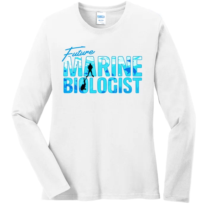 Future Marine Biologist Ocean Student Biology Gift Ladies Long Sleeve Shirt