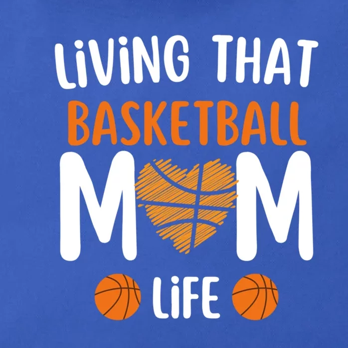 Funny MotherS Basketball Living That Basketball Mom Life Gift Zip Tote Bag