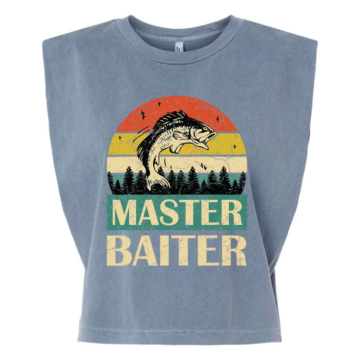 Funny Master Baiter Fishing Fishermen Garment-Dyed Women's Muscle Tee