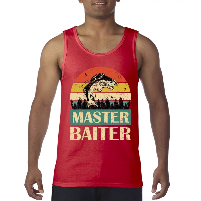 Funny Master Baiter Fishing Fishermen Tank Top