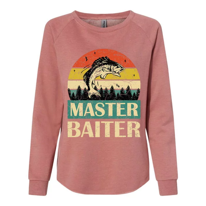 Funny Master Baiter Fishing Fishermen Womens California Wash Sweatshirt