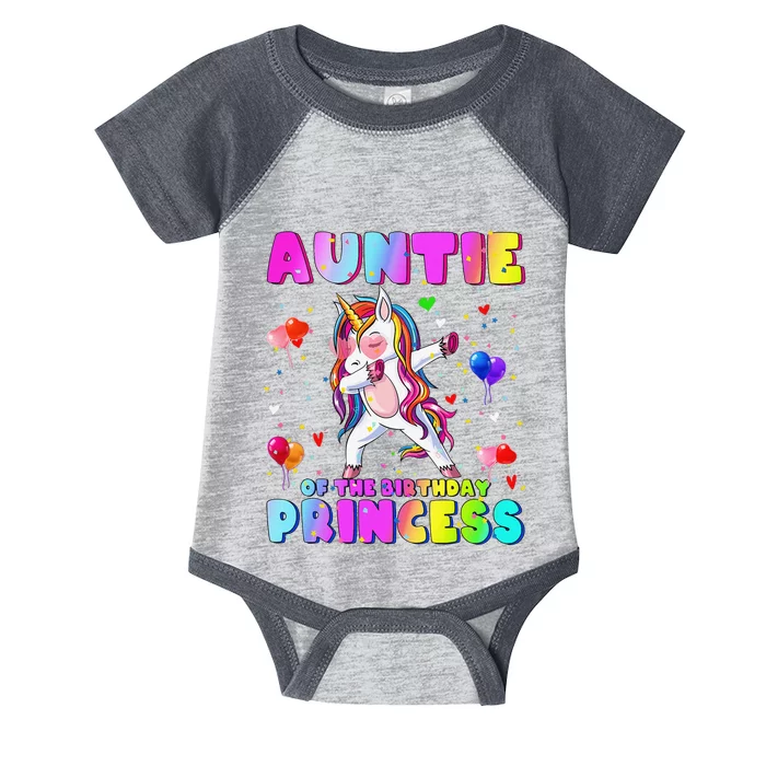 Family matching Birthday Princess Dabbing Unicorn Aunt Infant Baby Jersey Bodysuit