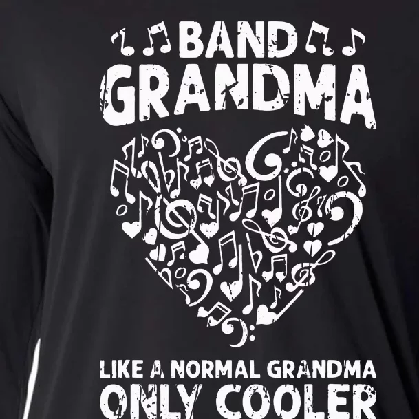 Funny Marching Band Grandma Music Lover Percussion Mom Cooling Performance Long Sleeve Crew