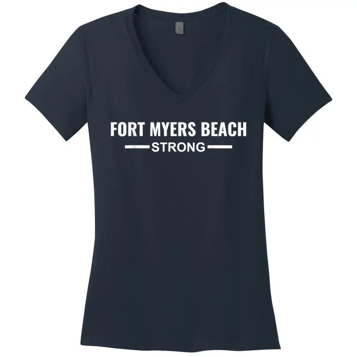 Fort Myers Beach Strong Community Strength Prayer Support Women's V-Neck T-Shirt