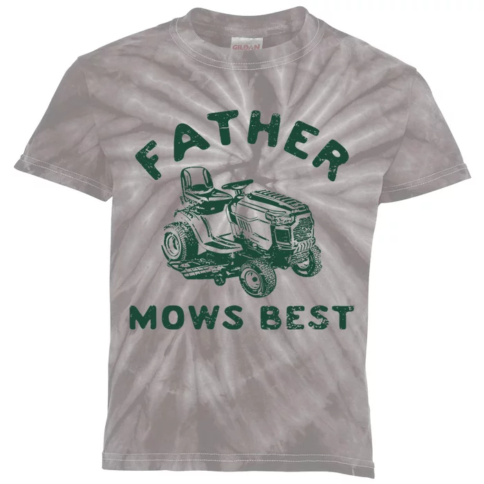 Father Mows Best Kids Tie-Dye T-Shirt