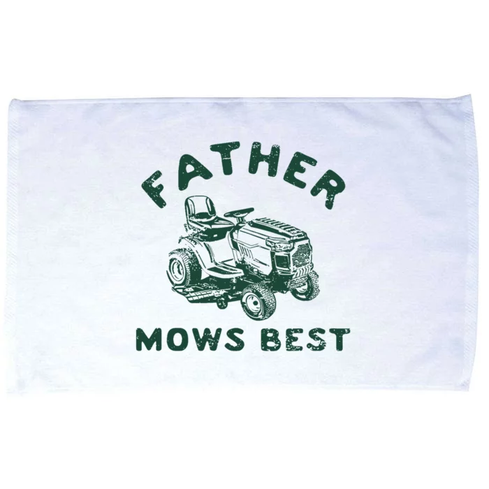 Father Mows Best Microfiber Hand Towel