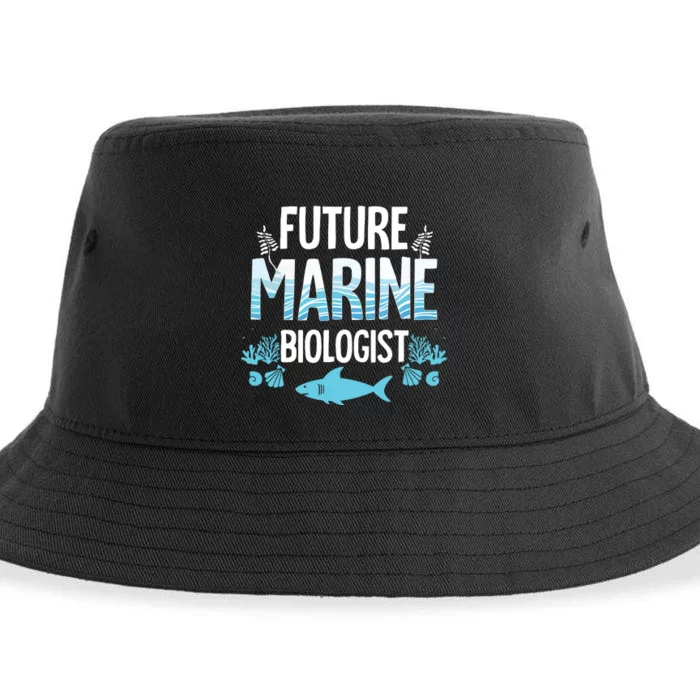 Future Marine Biologist Gift For Teens Funny Biology Sustainable Bucket Hat