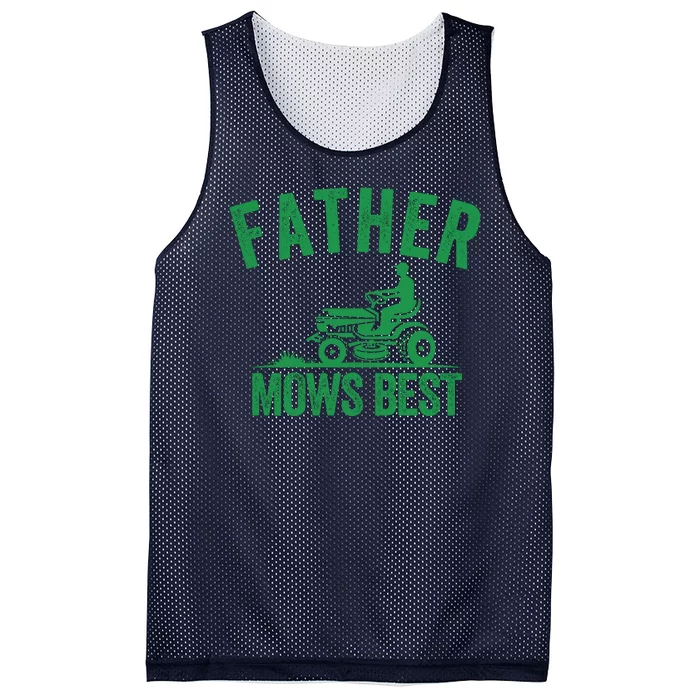 Father Mows Best Lawn Care Dad Mowing Gardener Fathers Day Lawncare Green Lawn Mesh Reversible Basketball Jersey Tank