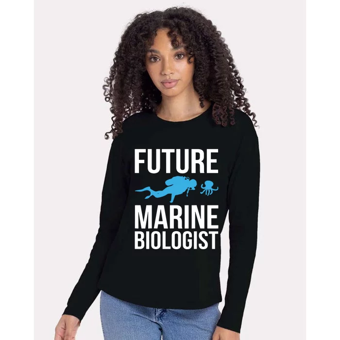 Future Marine Biologist Gift For Students Sea Life Womens Cotton Relaxed Long Sleeve T-Shirt