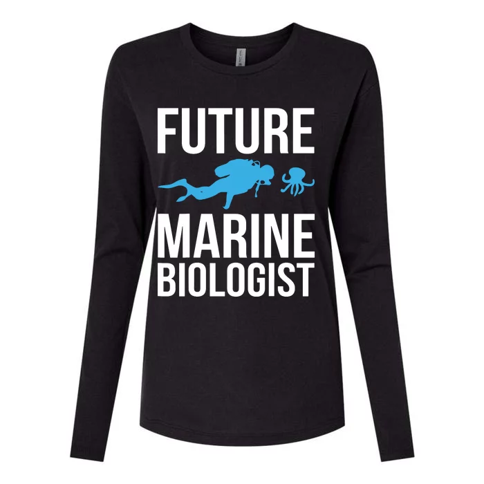 Future Marine Biologist Gift For Students Sea Life Womens Cotton Relaxed Long Sleeve T-Shirt