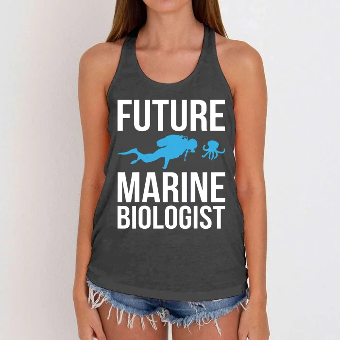 Future Marine Biologist Gift For Students Sea Life Women's Knotted Racerback Tank