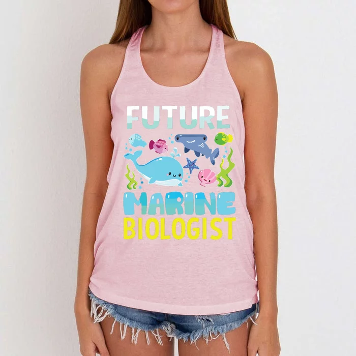 Future Marine Biologist Gifts Student For Men Women Women's Knotted Racerback Tank