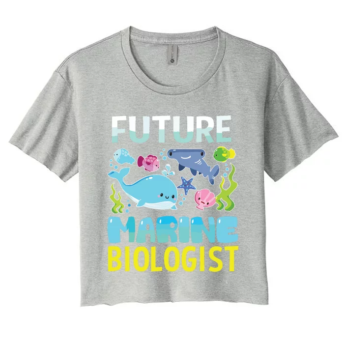 Future Marine Biologist Gifts Student For Men Women Women's Crop Top Tee